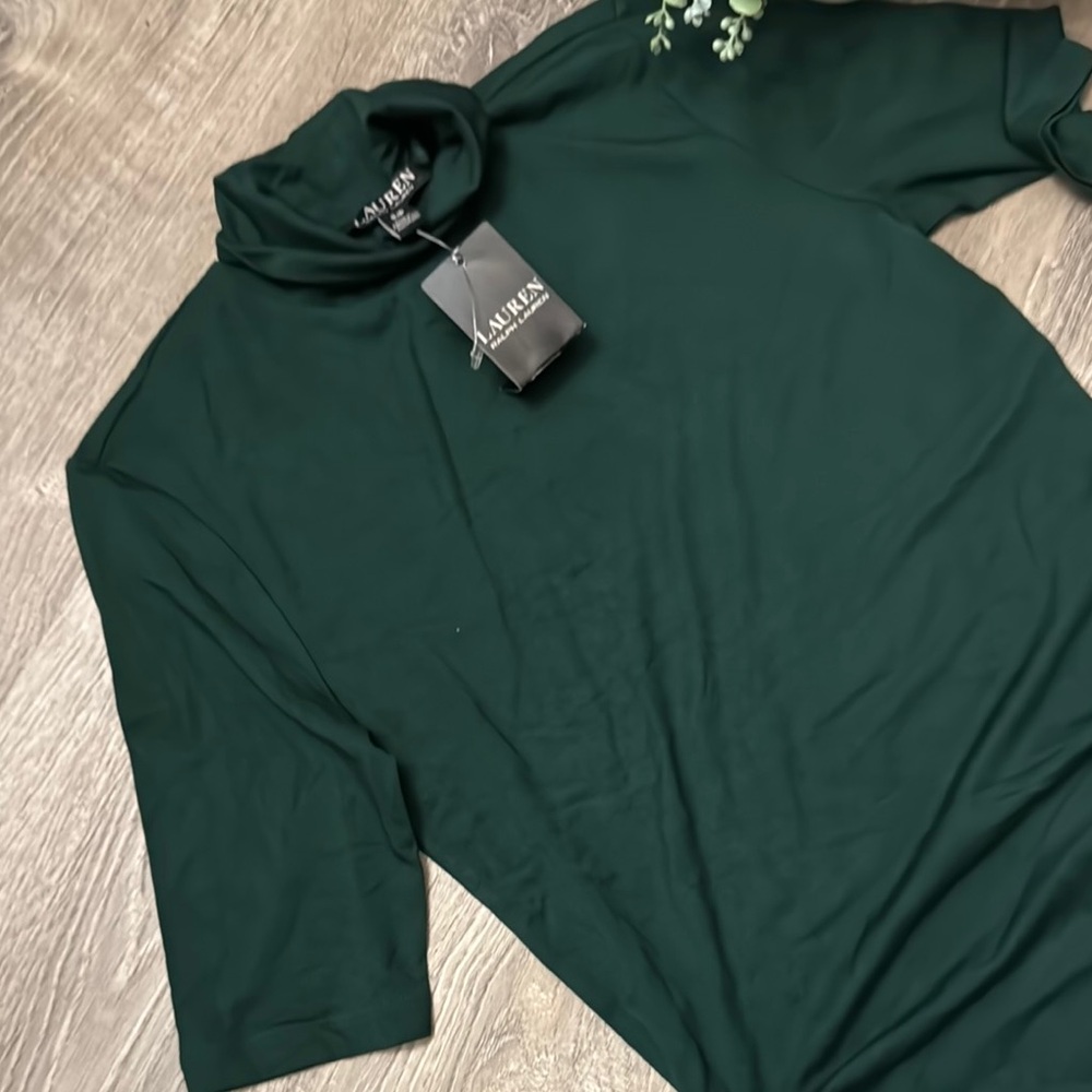 Ralph Lauren Dark Green Turtleneck Top - Picture 3 of 3